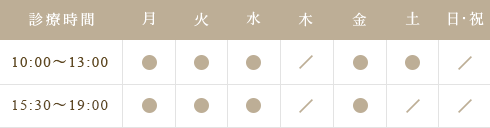 診療時間の画像